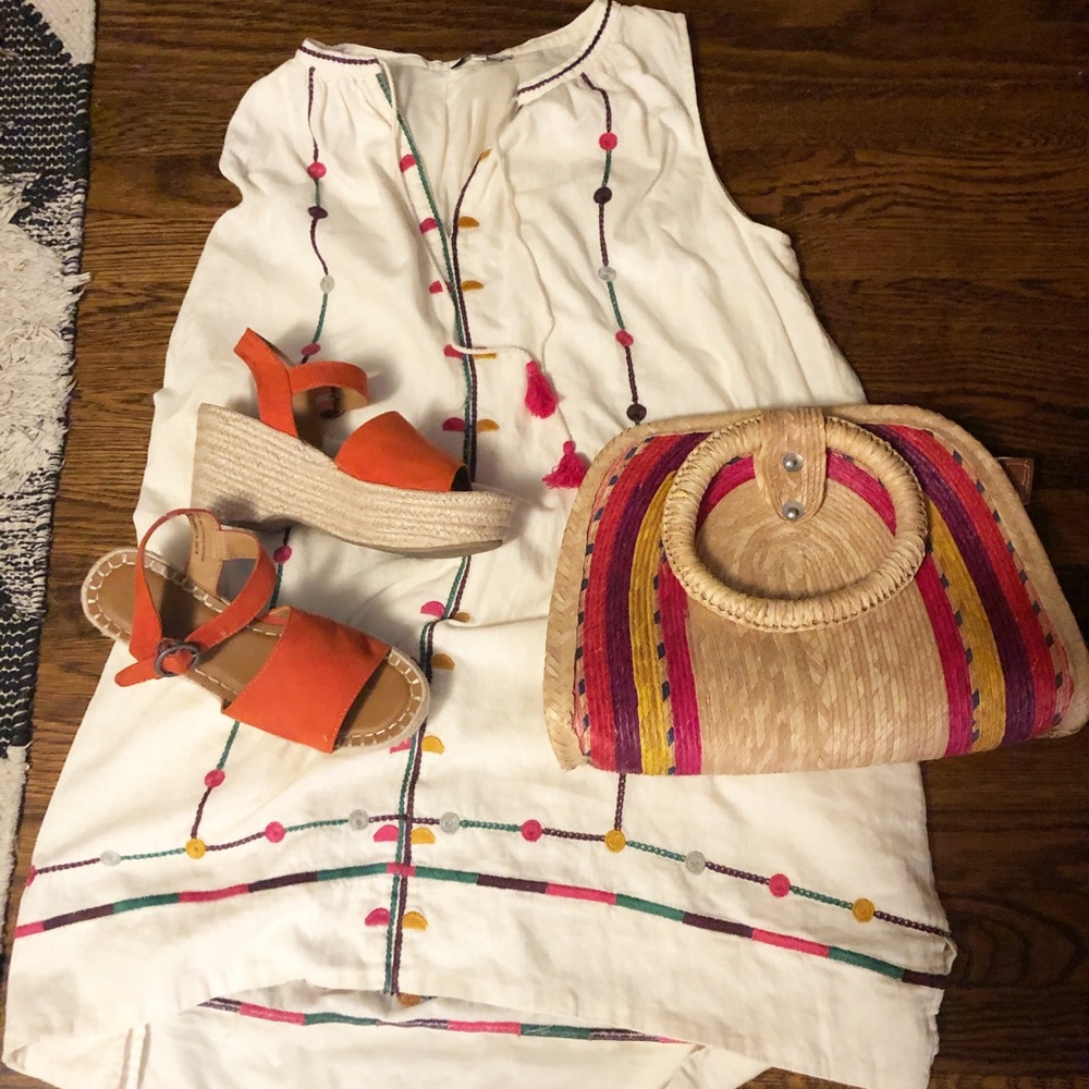 Embroidered madewell dress